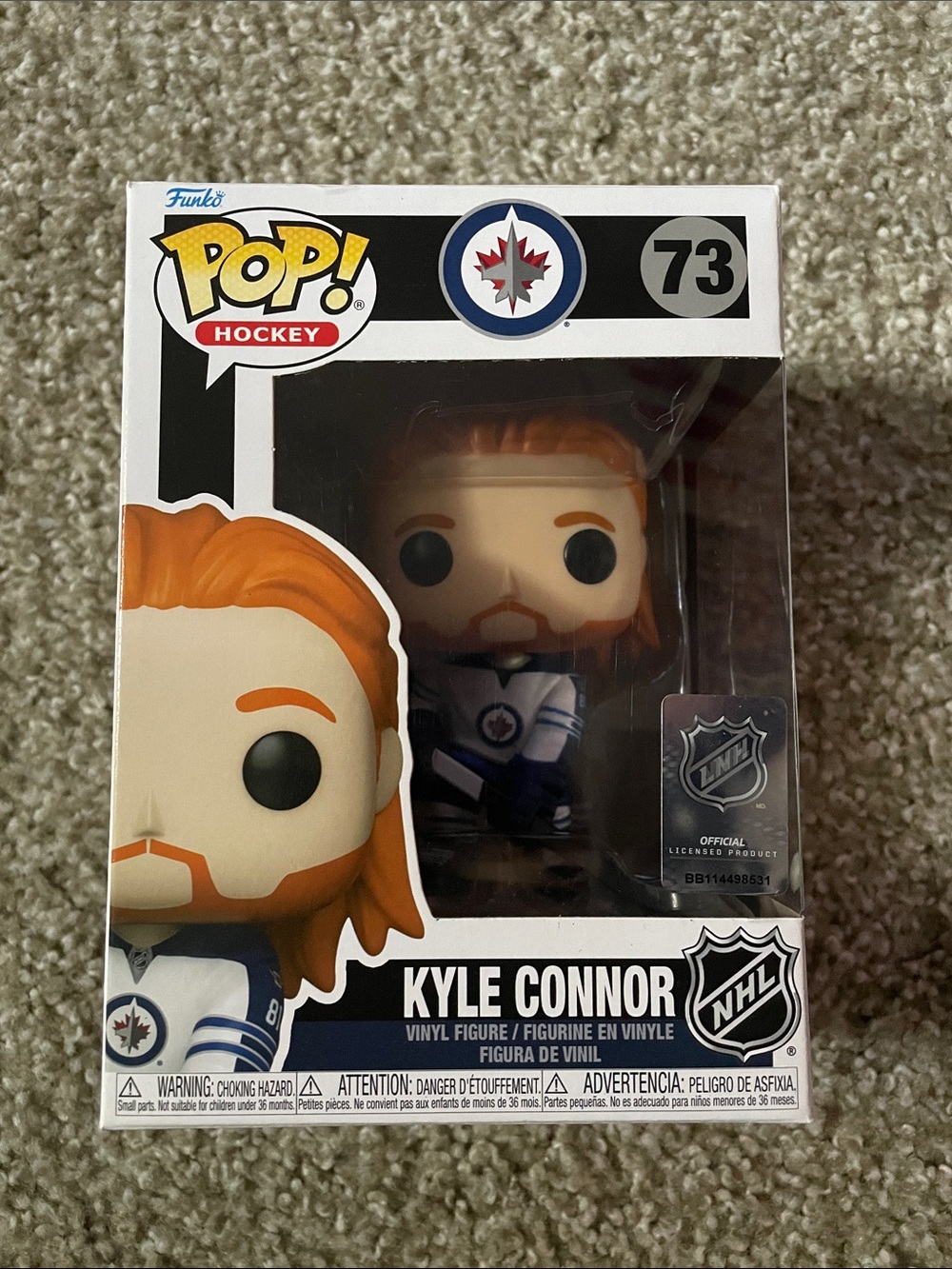 Funko Pop! Hockey Kyle Connor - White, Blue & Orange